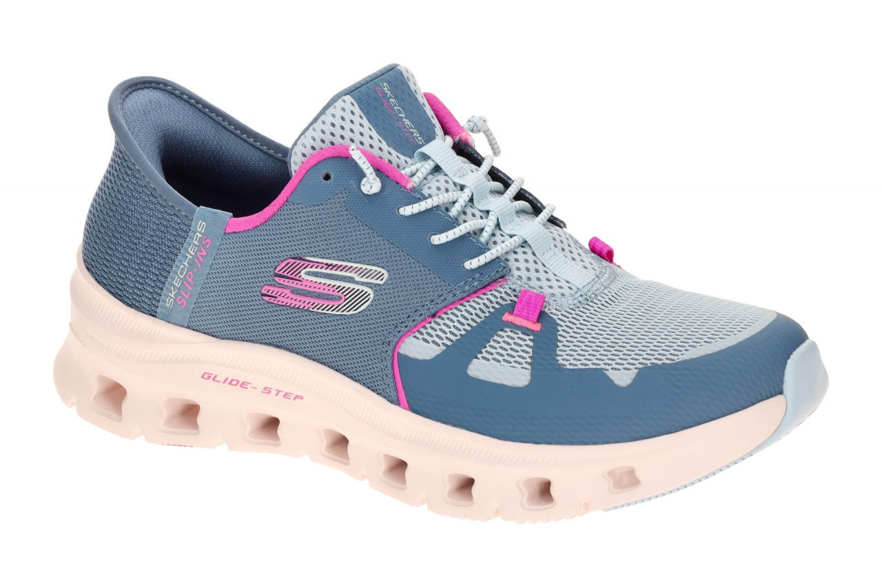 Skechers 150420 SLTP GLIDE STEP PRO Damenschuhe Slipper Blau Slate/Pink 1 Skechers 150420 SLTP GLIDE STEP PRO Damenschuhe Slipper Blau Slate/Pink