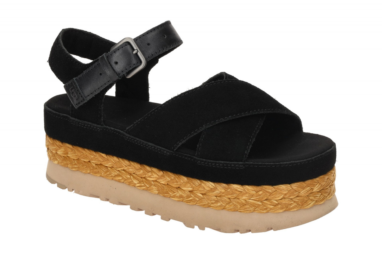 UGG 1167471 BLK AUBREY ANKLE STRAP Damen Sandalette SchwarzFlexibles PU-Plateau 1 UGG 1167471 BLK AUBREY ANKLE STRAP Damen Sandalette SchwarzFlexibles PU-Plateau