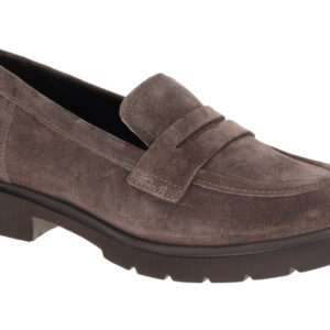 Gabor 4001.01.004 Damen Slipper Taupe Braun Velour Leder Blockabsatz