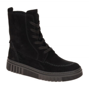 Gabor 8008.04.001 Damen Stiefeletten Schwarz - Bequeme Lace Up Boots