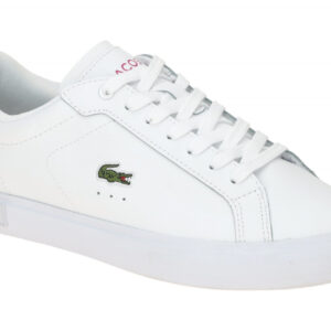 Lacoste SFA0086_B53 Powercourt Women Sneaker Wei?/Pink Echtleder Textil Gummi...