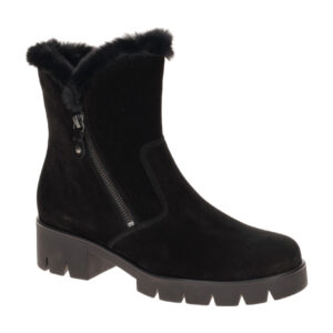 Gabor 8018.04 Damen Plateau Stiefeletten Schwarz Dark-Grey Absatzh?he 2,5cm