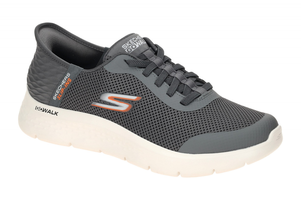 Skechers 216324 GRY Herren Slipper Grau - GO WALK FLEX HANDS UP, Maschinenwas... 1 Skechers 216324 GRY Herren Slipper Grau - GO WALK FLEX HANDS UP, Maschinenwas...