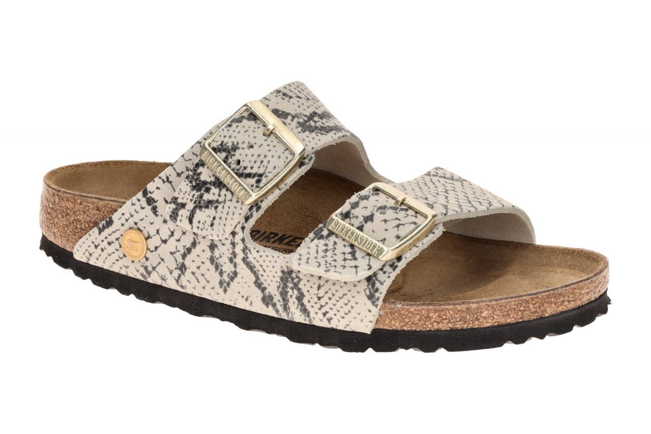 Birkenstock 1033065 BS Arizona Damen Pantoletten Grau Oyster mit Anatomischem... 1 Birkenstock 1033065 BS Arizona Damen Pantoletten Grau Oyster mit Anatomischem...
