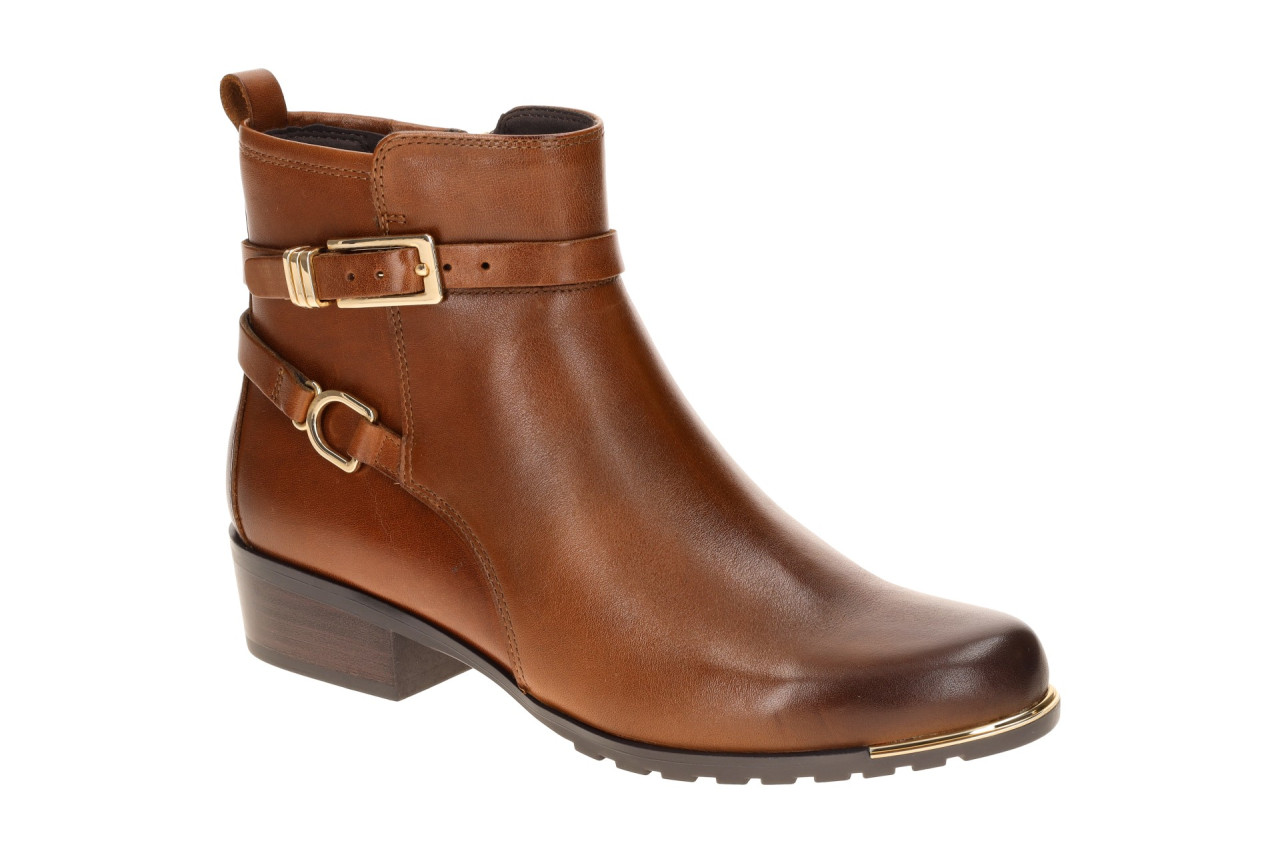 CAPRICE 25307 Damen Stiefeletten cognac Braun Blockabsatz Metall Schaft ausge... 1 CAPRICE 25307 Damen Stiefeletten cognac Braun Blockabsatz Metall Schaft ausge...