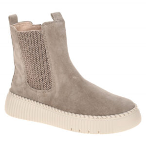 Paul Green Damen Stiefeletten 8253-030 beige Nubuk r?ckseitiger Rei?verschluss