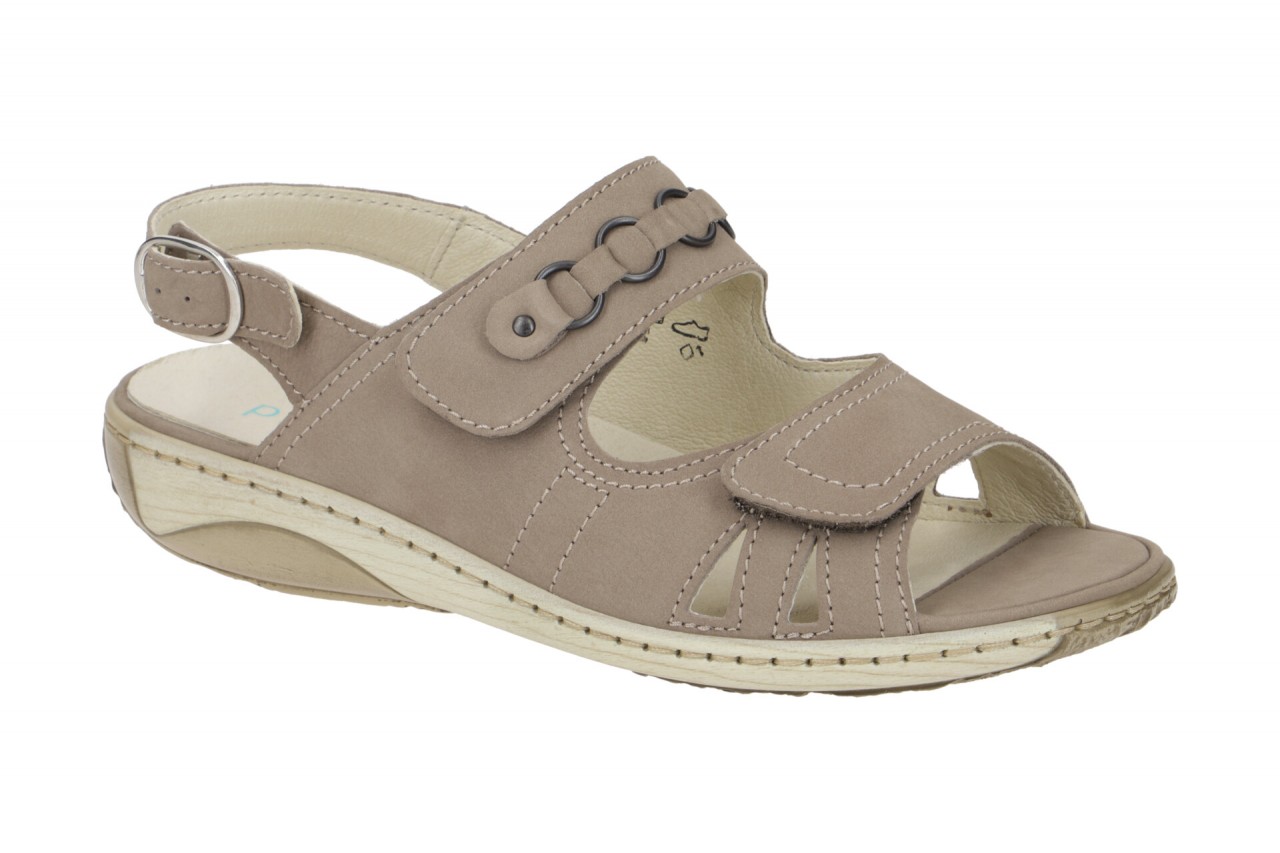 Waldl?ufer 210004 GARDA Damen Sandale Braun-Beige Klettverschluss Keilabsatz 1 Waldl?ufer 210004 GARDA Damen Sandale Braun-Beige Klettverschluss Keilabsatz
