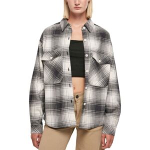 Urban Classics Ladies - Oversized Check Hemd sand