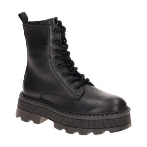 Tamaris 1-25238-47 Damen Stiefeletten Schwarz Comfort-Lining Chunky Boots