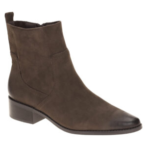 CAPRICE Damen Stiefeletten 25310 Dunkelbraun Nubuck Rei?verschluss Blockabsatz