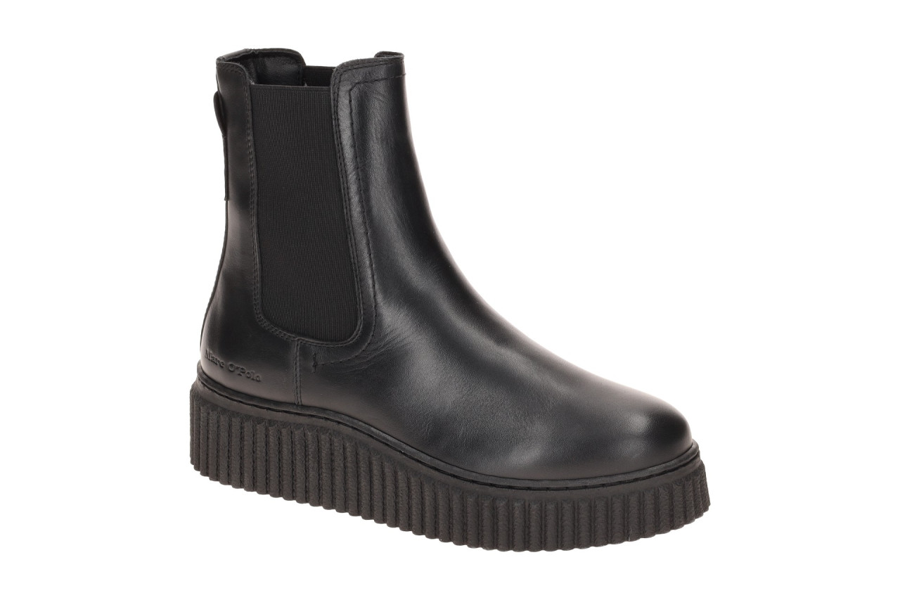 Marc O'Polo Plateau Chelsea Booties MO?P 15262 Schwarz - black Echtleder Keil... 1 Marc O'Polo Plateau Chelsea Booties MO?P 15262 Schwarz - black Echtleder Keil...