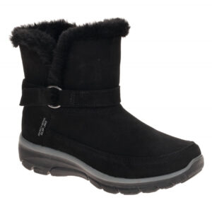 Skechers 168051 BLK Damenstiefel Schwarz Echtleder Memory Foam G-Weite