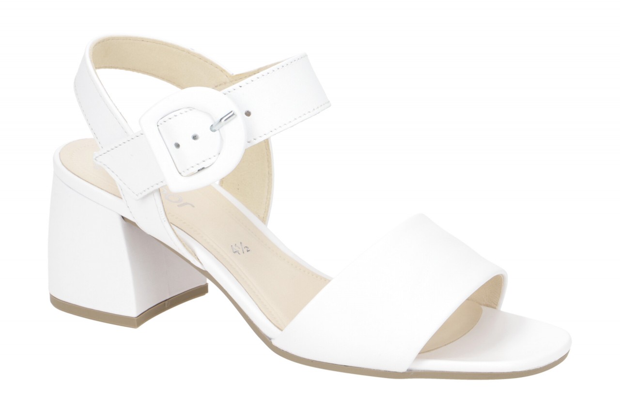 Gabor 61.710.21 Damen Sandalette wei? - Riemchen Sandalen mit Blockabsatz 1 Gabor 61.710.21 Damen Sandalette wei? - Riemchen Sandalen mit Blockabsatz