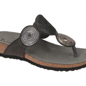 Think 372 JULIA Damen Pantolette Schwarz Komfort Fu?bett