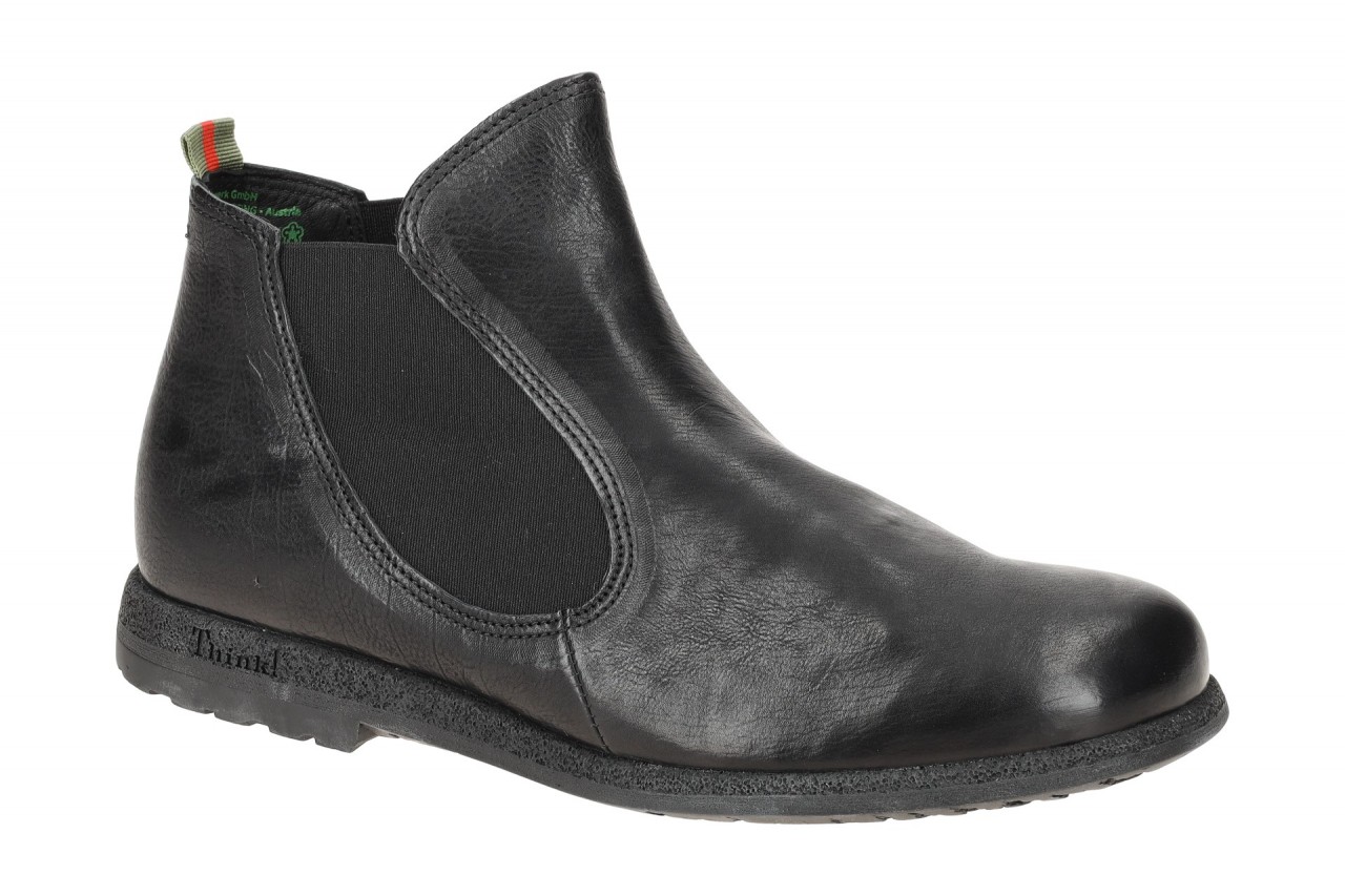 Think 865 Schwarz Damen Stiefeletten Echtleder Chelsea-Boots 1 Think 865 Schwarz Damen Stiefeletten Echtleder Chelsea-Boots