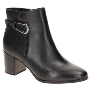 CAPRICE 25314 Damen Stiefeletten Schwarz Echtleder Blockabsatz 6cm Wechselfu?...