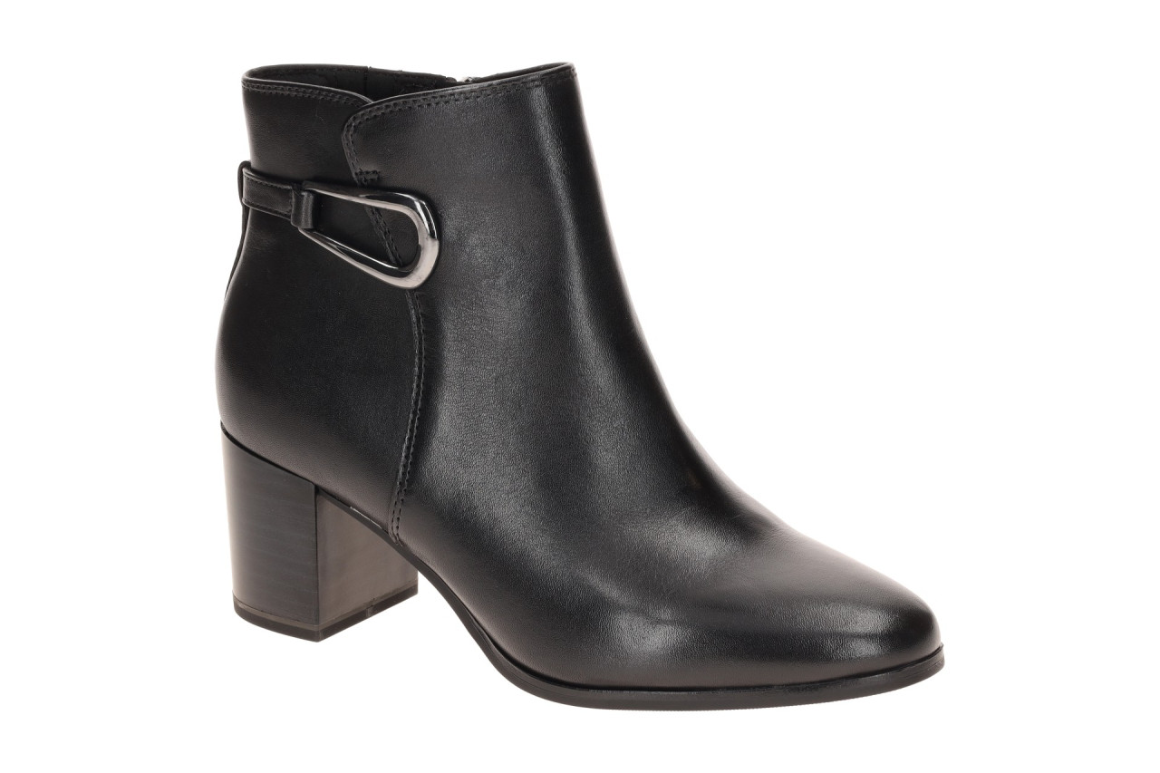 CAPRICE 25314 Damen Stiefeletten Schwarz Echtleder Blockabsatz 6cm Wechselfu?... 1 CAPRICE 25314 Damen Stiefeletten Schwarz Echtleder Blockabsatz 6cm Wechselfu?...