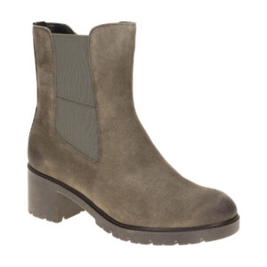 Gabor 8064.02.007 Damen Stiefeletten Braun Mohair Chelsea-Stil Blockabsatz