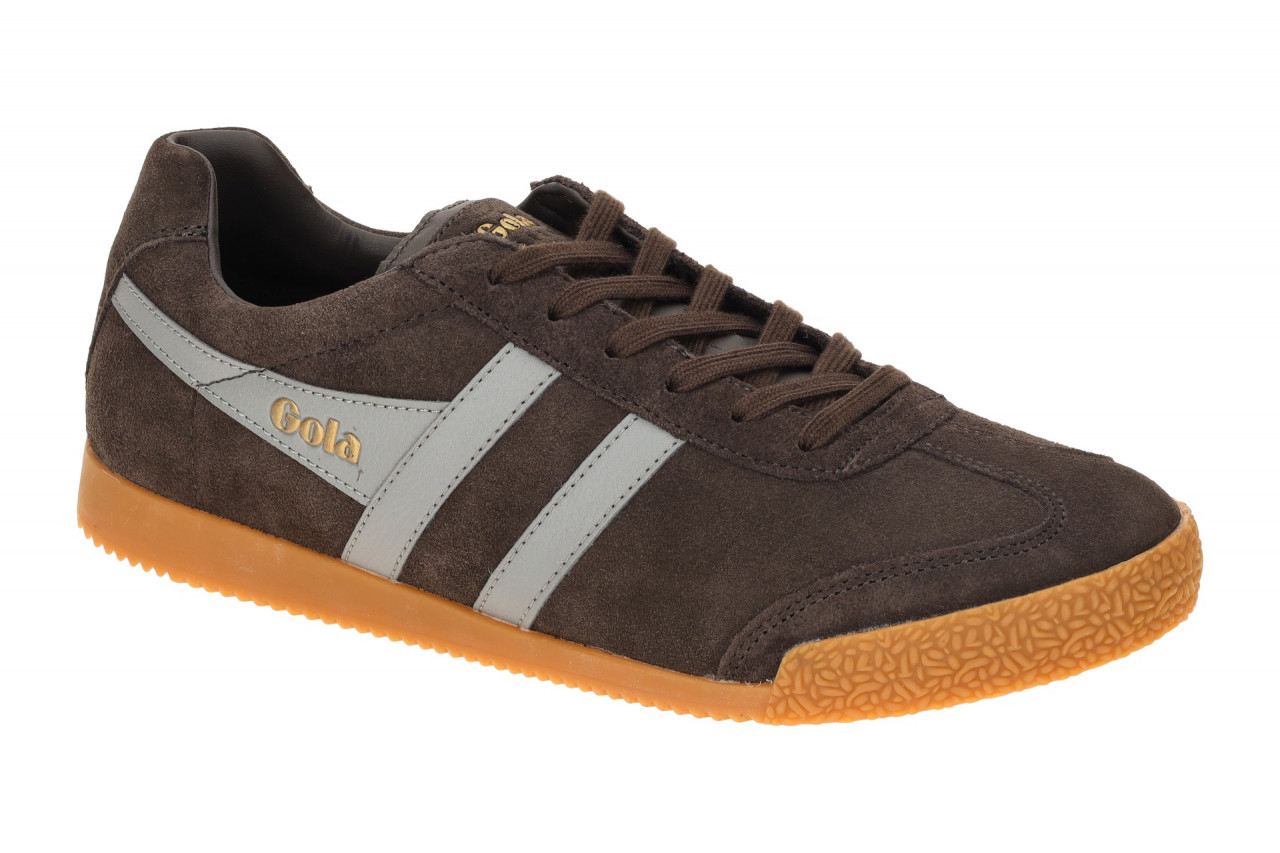 Gola CMA192TC Harrier Herren Sneakers dunkelbraun Grau Leder Textil herausneh... 1 Gola CMA192TC Harrier Herren Sneakers dunkelbraun Grau Leder Textil herausneh...