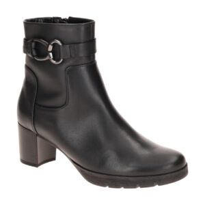 Gabor 8030.02 Damen Stiefeletten schwarz Plateau Ankle Boots - Echtleder, Gum...
