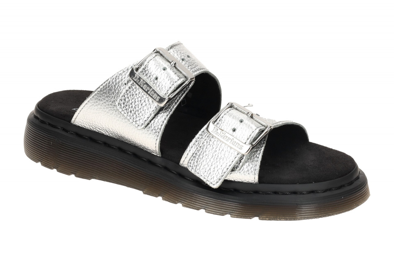 Dr. Martens Damen Pantoletten Josef 41776020 Silber Metallic Plateau Fu?bett 1 Dr. Martens Damen Pantoletten Josef 41776020 Silber Metallic Plateau Fu?bett