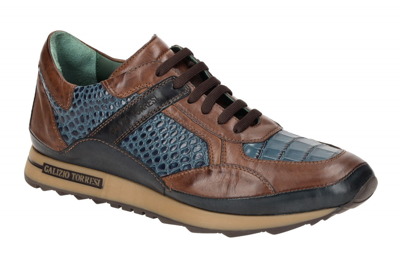 Galizio Torresi 415128B Sneakers blau-nougat Echtleder Gummisohle herrenschuhe 1 Galizio Torresi 415128B Sneakers blau-nougat Echtleder Gummisohle herrenschuhe