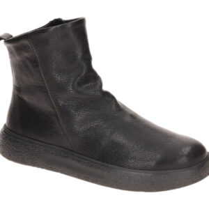 Think 001369 Damen Stiefeletten Schwarz - bequeme, pflanzlich gegerbte Echtle...