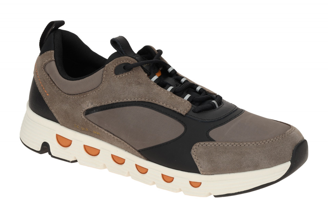 Geox U46HRA Herren Sneakers taupe grau/schwarz, leicht flexibel, Atmungsaktiv 1 Geox U46HRA Herren Sneakers taupe grau/schwarz, leicht flexibel, Atmungsaktiv