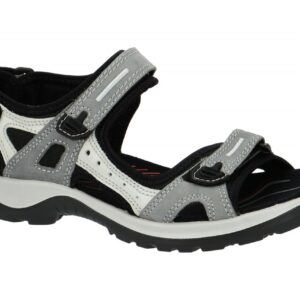 Ecco 06956302244 Yucatan Sandale Damen grau titanium Gummisohle Klettverschluss