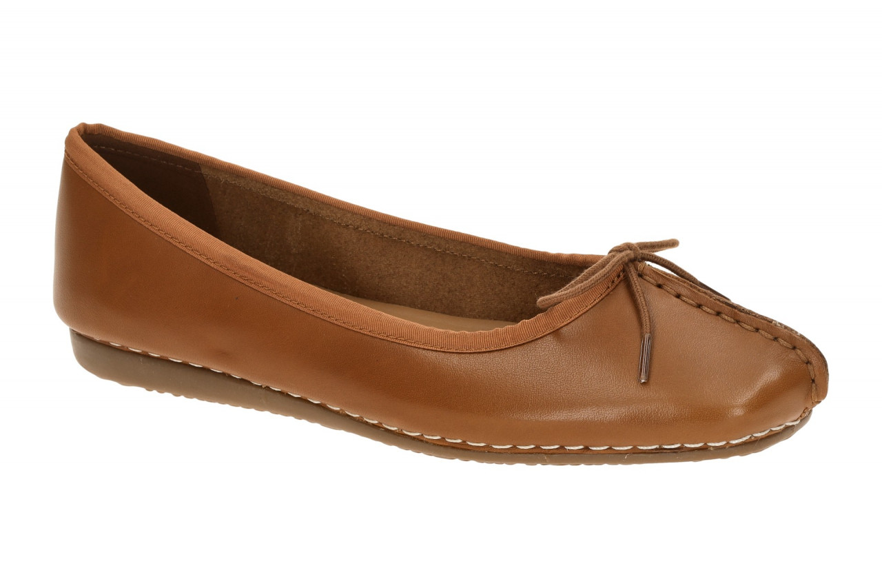 Clarks Freckle Ice Damen Halbschuhe Braun Dark Tan Eckige Form Echtleder 1 Clarks Freckle Ice Damen Halbschuhe Braun Dark Tan Eckige Form Echtleder