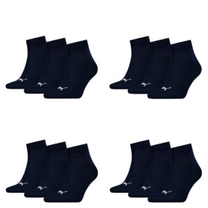 12 Paar Puma Unisex Quarter Socken Sneaker Gr. 35 - 49 für Damen Herren Füßling...