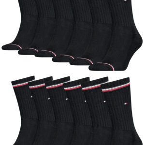 12 Paar TOMMY HILFIGER Herren ICONIC Socken Gr. 39 - 49 Tennis Socken