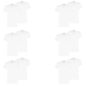12 er Pack Puma Basic V Neck T-Shirt Men Herren Unterhemd V-Ausschnitt