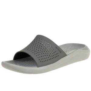 Crocs LiteRide Slide Damen Sandale Badelatsche 205183 Grau