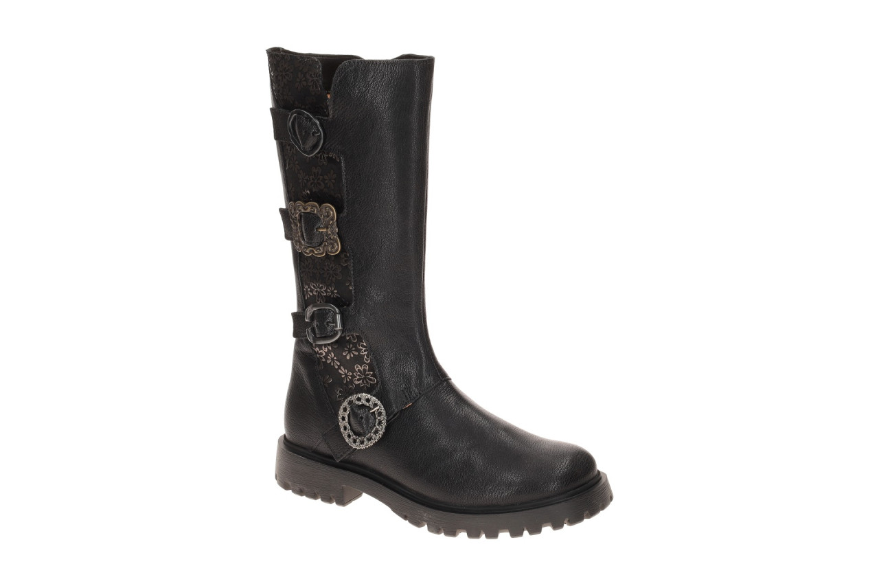 Think 001433 Damenstiefel Schwarz mit Ornament-Muster in altsilber - Echtlede... 1 Think 001433 Damenstiefel Schwarz mit Ornament-Muster in altsilber - Echtlede...