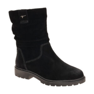 Tamaris Damenstiefel 1-25410-47 001 Schwarz Mid Rise Blockabsatz 1,5cm