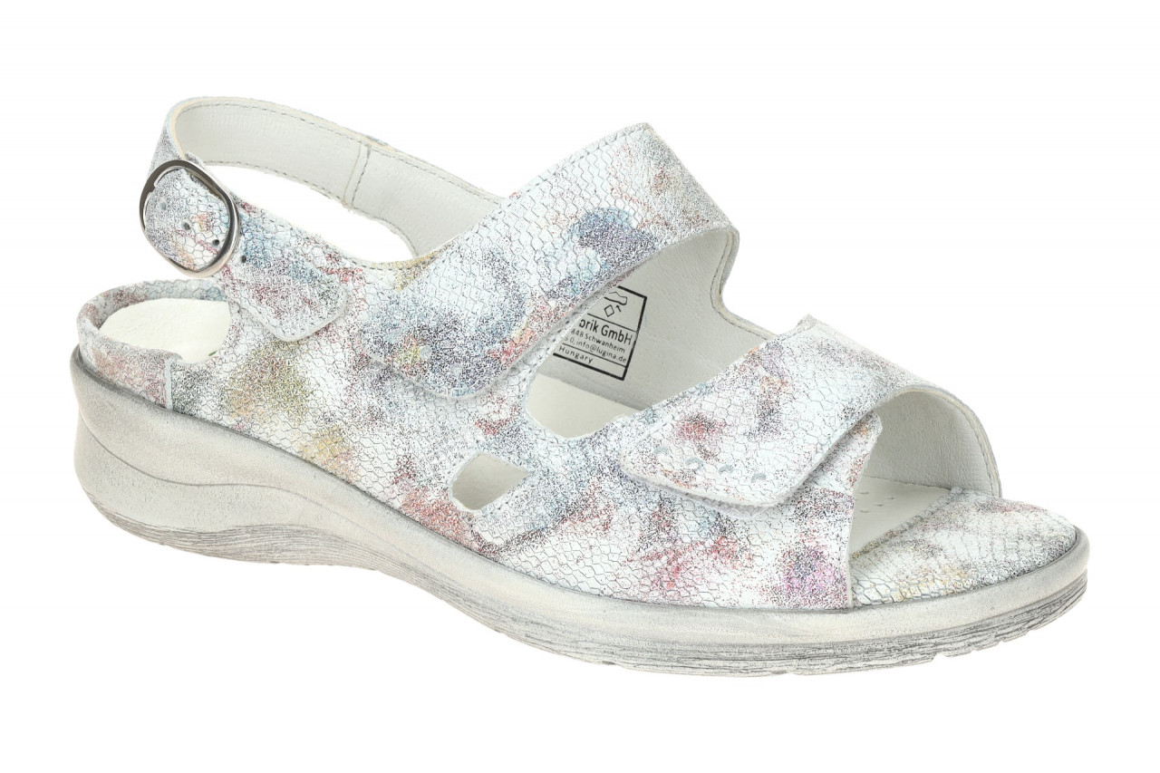 Waldl?ufer Damen Sandale 811016 Merle Grau Multi/Silber Wedge - Bequeme Echtl... 1 Waldl?ufer Damen Sandale 811016 Merle Grau Multi/Silber Wedge - Bequeme Echtl...