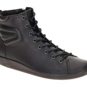 Ecco 20751301001 SOFT 2.0 - BOOT LACE ZIP Damen Hi cut Sneaker Schwarz