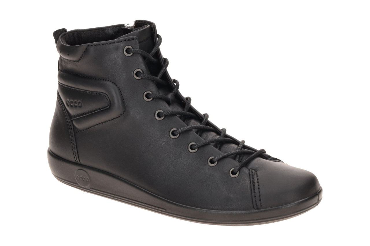 Ecco 20751301001 SOFT 2.0 - BOOT LACE ZIP Damen Hi cut Sneaker Schwarz 1 Ecco 20751301001 SOFT 2.0 - BOOT LACE ZIP Damen Hi cut Sneaker Schwarz