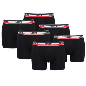Levi's Sportswear Logo Herren Boxershorts Unterwäsche aus Bio-Baumwolle im 6er P...