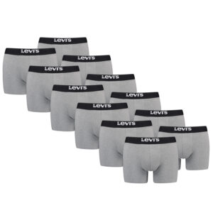 Levi's Solid Herren Boxershorts Unterwäsche aus Bio-Baumwolle im 12er Pack
