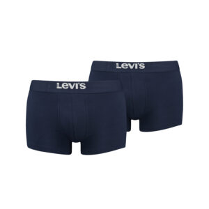 Levi's Solid Basic Herren Boxershorts Unterwäsche aus Bio-Baumwolle im 2er Pack