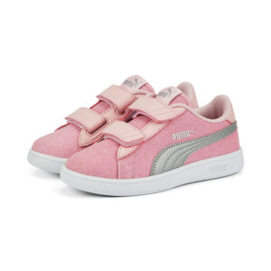 Puma Smash v2 Glitz GlamV PS Glitzer Kinder Mädchen Schuh Sneaker Klett rosa 367...