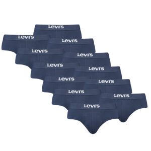Levi's Solid Basic Herren Slips Unterwäsche aus Bio-Baumwolle im 12er Pack