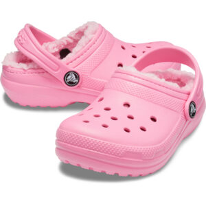 Crocs Classic Lined Clog K Kinder Gefüttert Hausschuh Pantoffel 203506 pink