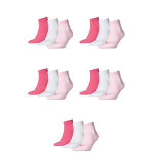15 Paar Puma Unisex Quarter Socken Sneaker Gr. 35 - 49 für Damen Herren Füßling...