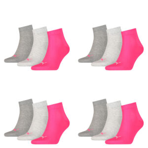 12 Paar Puma Unisex Quarter Socken Sneaker Gr. 35 - 49 für Damen Herren Füßling...