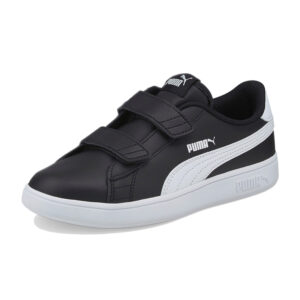 PUMA Smash V2 L V PS Unisex Kinder Sneaker Schuhe 365173 03 Schwarz / Weiß