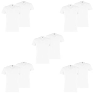 10 er Pack Puma Basic V Neck T-Shirt Men Herren Unterhemd V-Ausschnitt