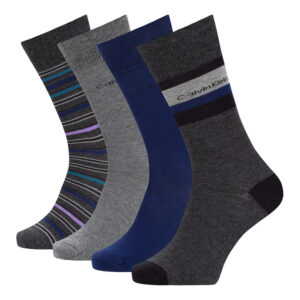 4 Paar Calvin Klein Combed Cotton Crew Socken Herren Geschenkbox Gr. 40-46